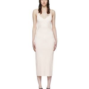 rag & bone asher Backless Midi Rib Dress Ivory Medium NEW MSRP $350